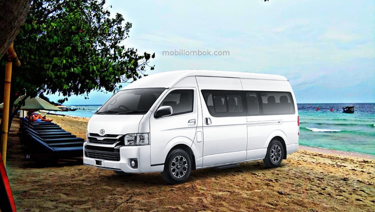 Gambar ilustrasi mobil persewaan di pantai sumber mobillombok.com